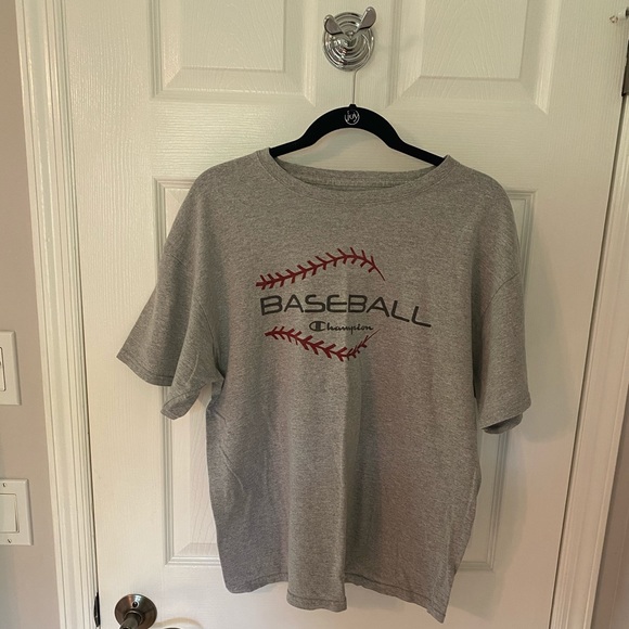 CHAMPION gray baseball tee shirt - Picture 1 of 4